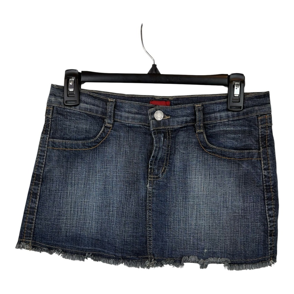 Y2K Vintage Forever 21 Micro Mini Denim Skirt Size‎ Medium Made in USA